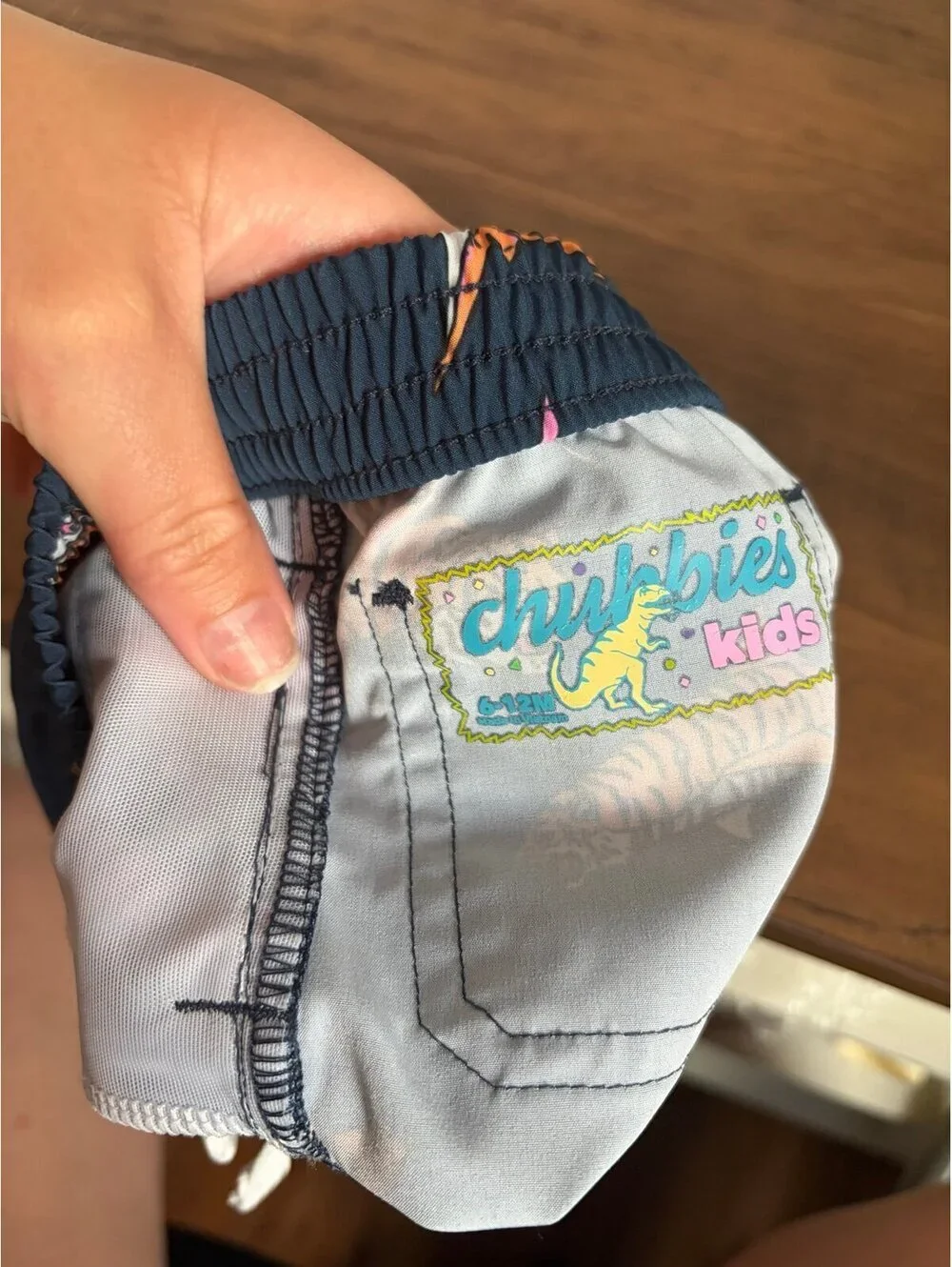 Chubbies Kids Tiger Shark Swim Shorts size 6-12M. No liner